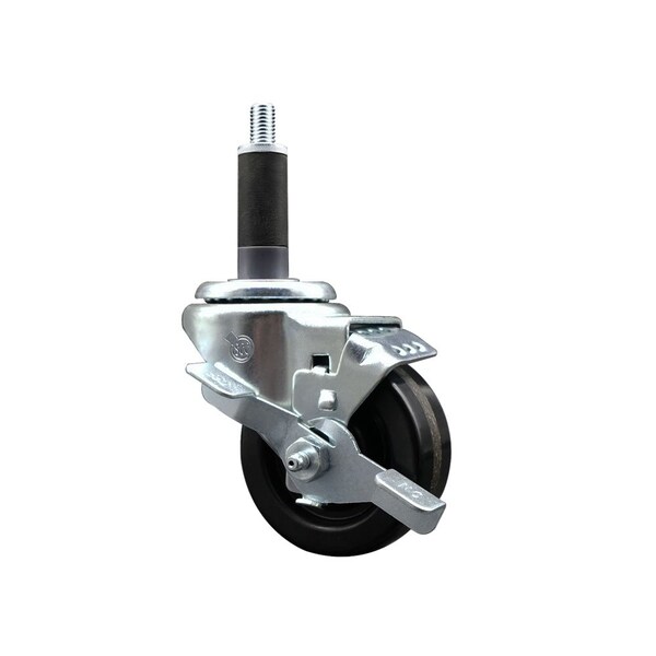 3'' Phenolic Swivel 1'' Expanding Stem Caster with Brake